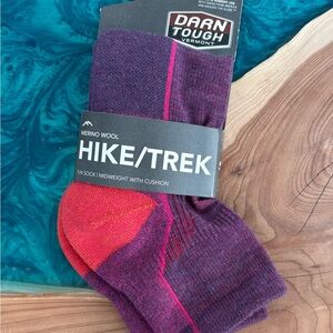Darn Tough Hike/Trek Merino Wool Women's Socks - Purple with Red Accent